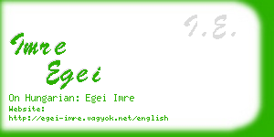 imre egei business card